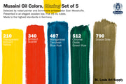 Mussini Oil Colors, Glazing Set of 5