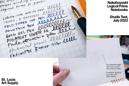 Logical Prime Split-Ring Notebook, Chocolate/Dot Grid