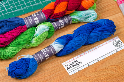 XL Hand-Dyed Sashiko Skein, #205 Blue Horizon