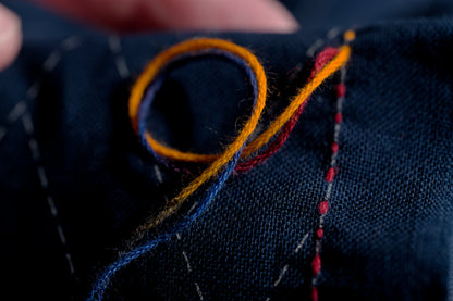 XL Hand-Dyed Sashiko Skein, #207 Bonfire