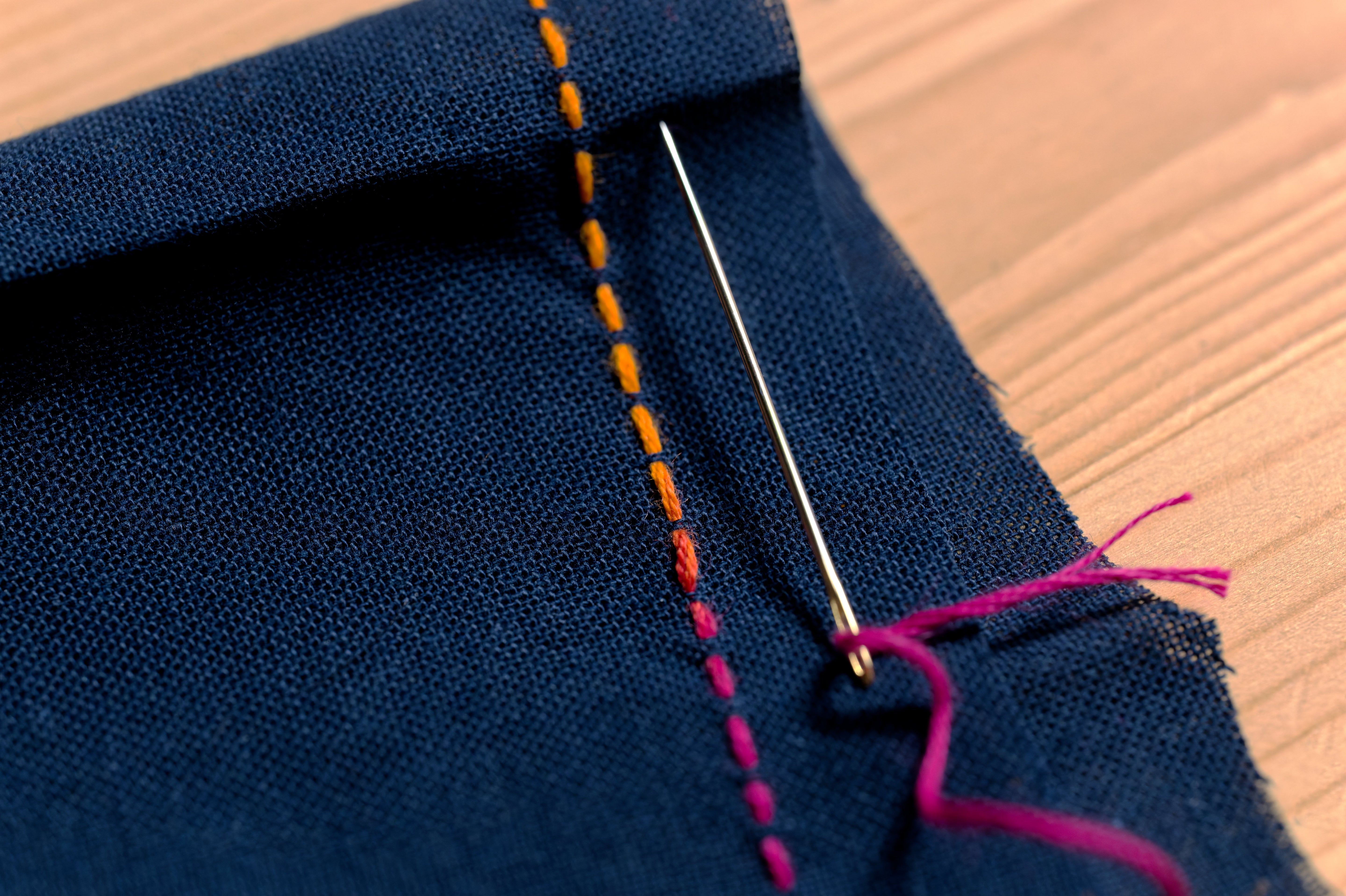 XL Hand-Dyed Sashiko Skein, #203 Rose Garden