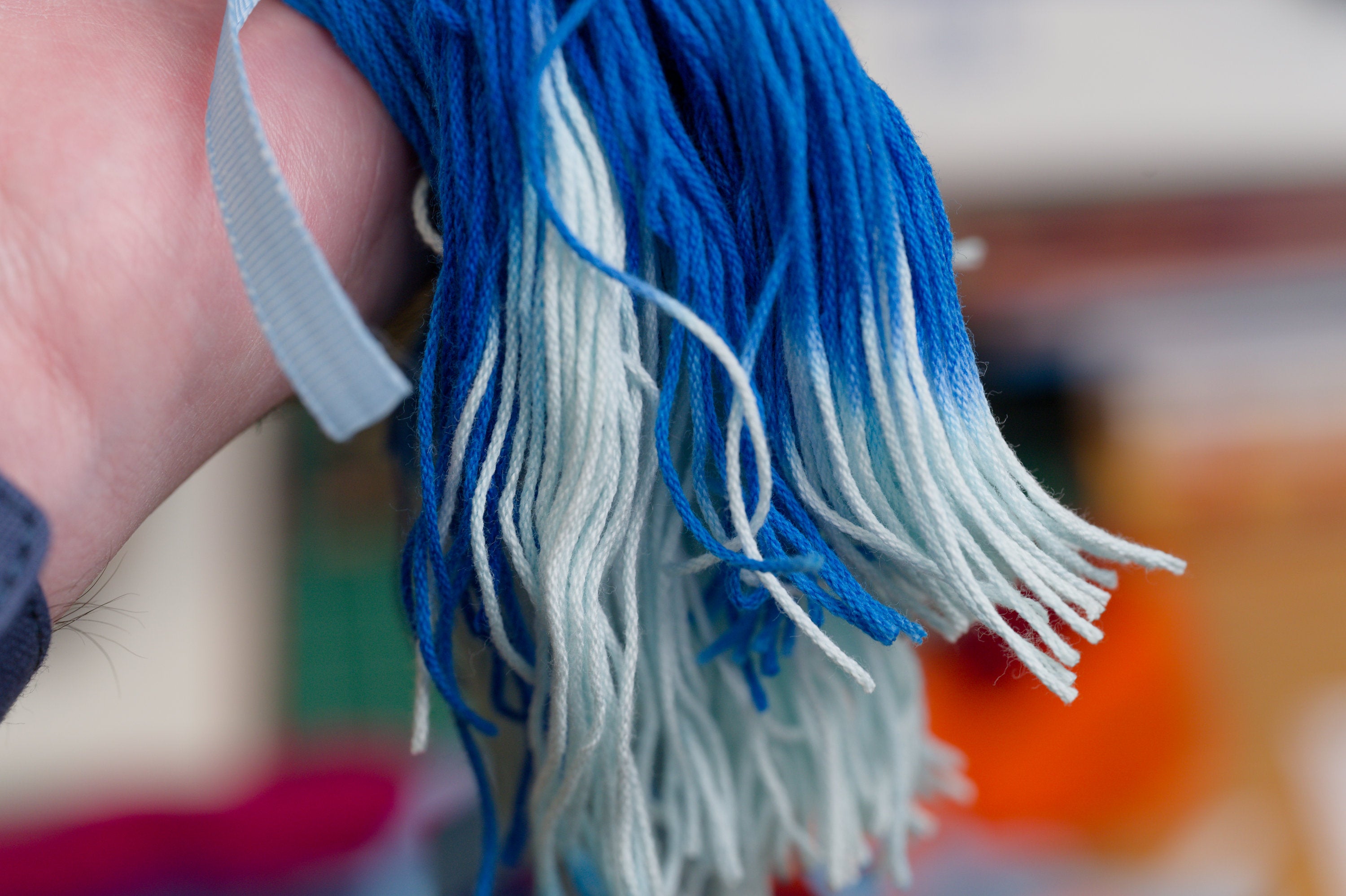 XL Hand-Dyed Sashiko Skein, #205 Blue Horizon