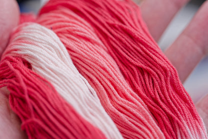 XL Hand-Dyed Sashiko Skein, #203 Rose Garden