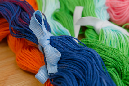 XL Hand-Dyed Sashiko Skein, #203 Rose Garden