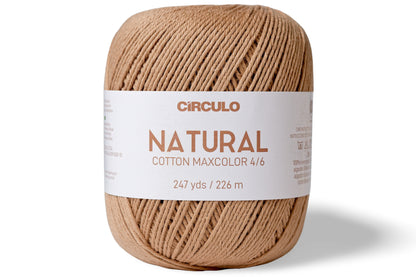 Natural Cotton Maxcolor 4/6 Yarn, #7625 Chestnut