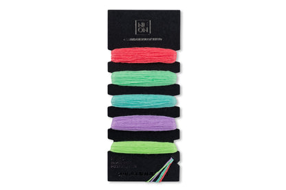 Neon Embroidery Floss, Five-Color Set