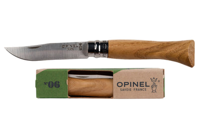 Opinel No. 06 Stainless Folding Knife, Oak