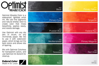 Optimist Pigment Ink, #015 Tangerine, 50 mL Precision Bottle