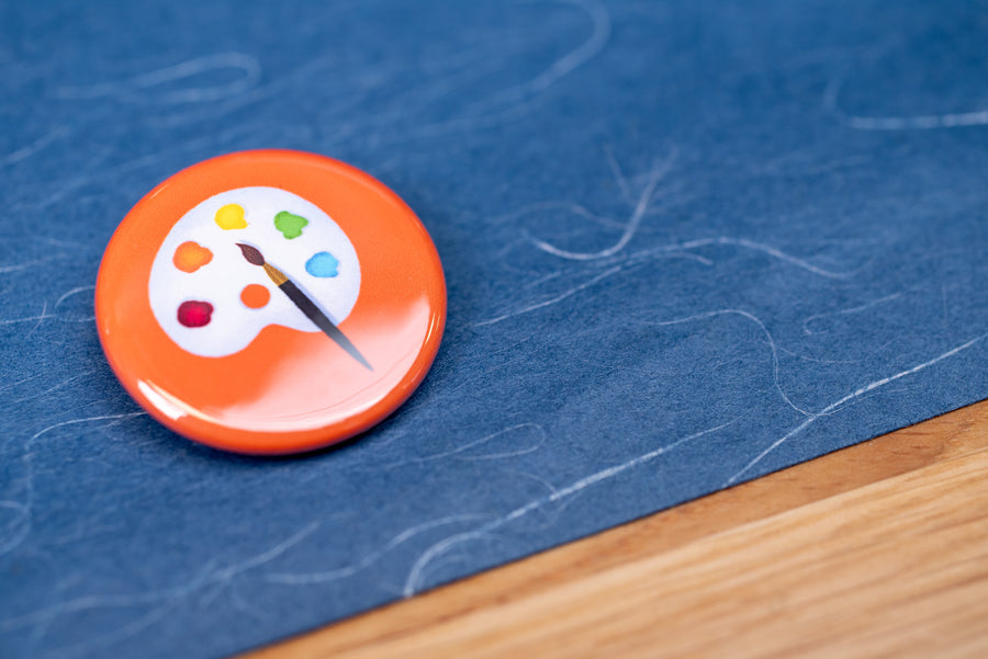 Paint Palette Button, Orange