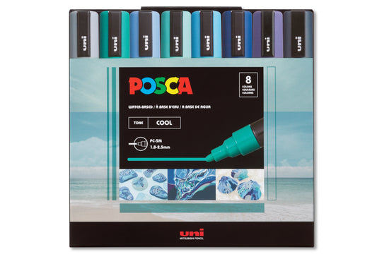 Posca Set of 8 PC-5m Deep Colours – Universal Art Supplies