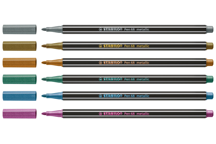 Pen 68 Metallic Markers, Set of 6