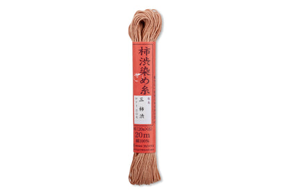 Persimmon-Dyed Cotton Thread, 20 m