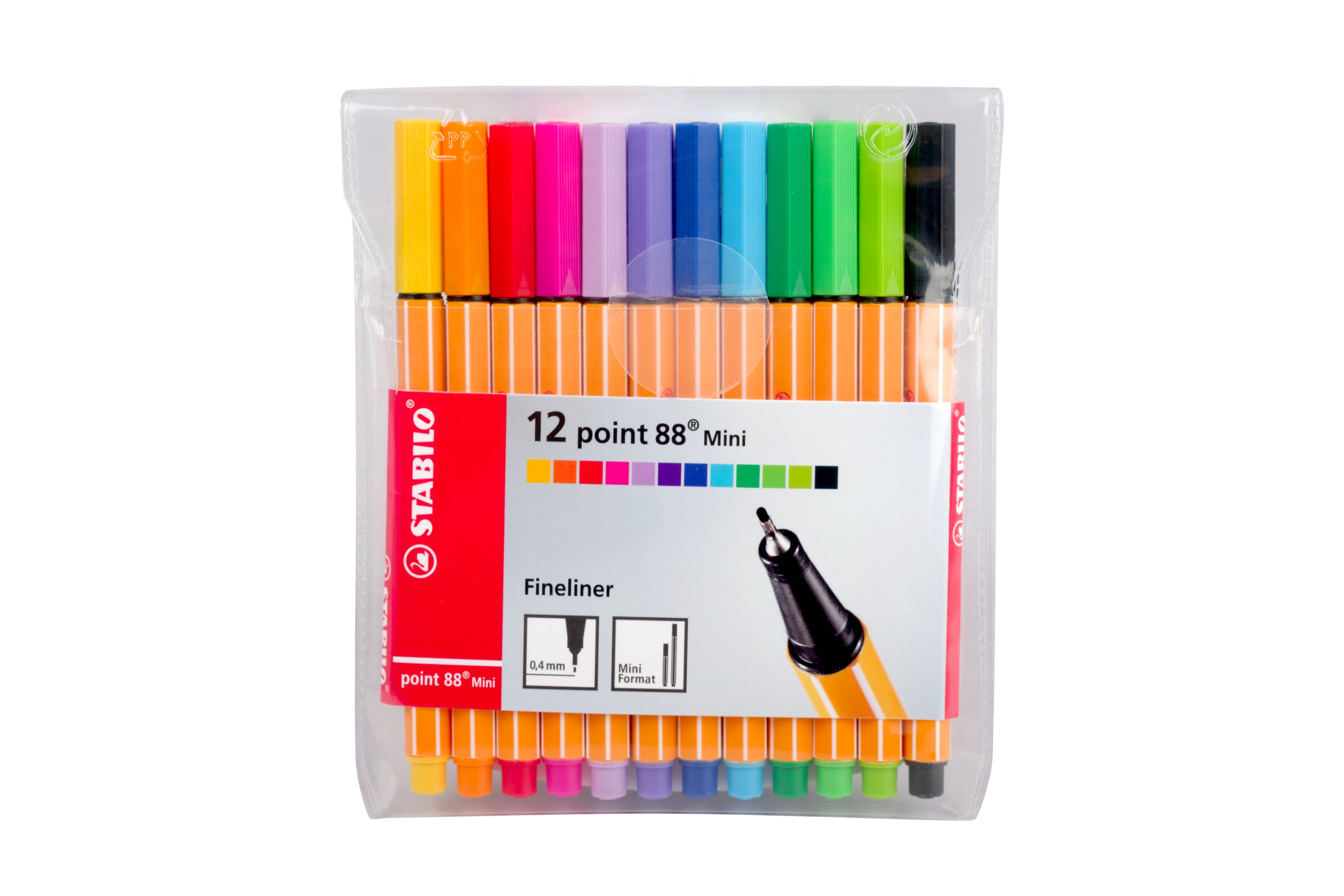 Point 88 Fineliner Pens, Mini Set of 12