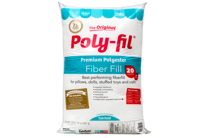 Poly-Fil Premium Polyester Fiber Fill, 20 oz.