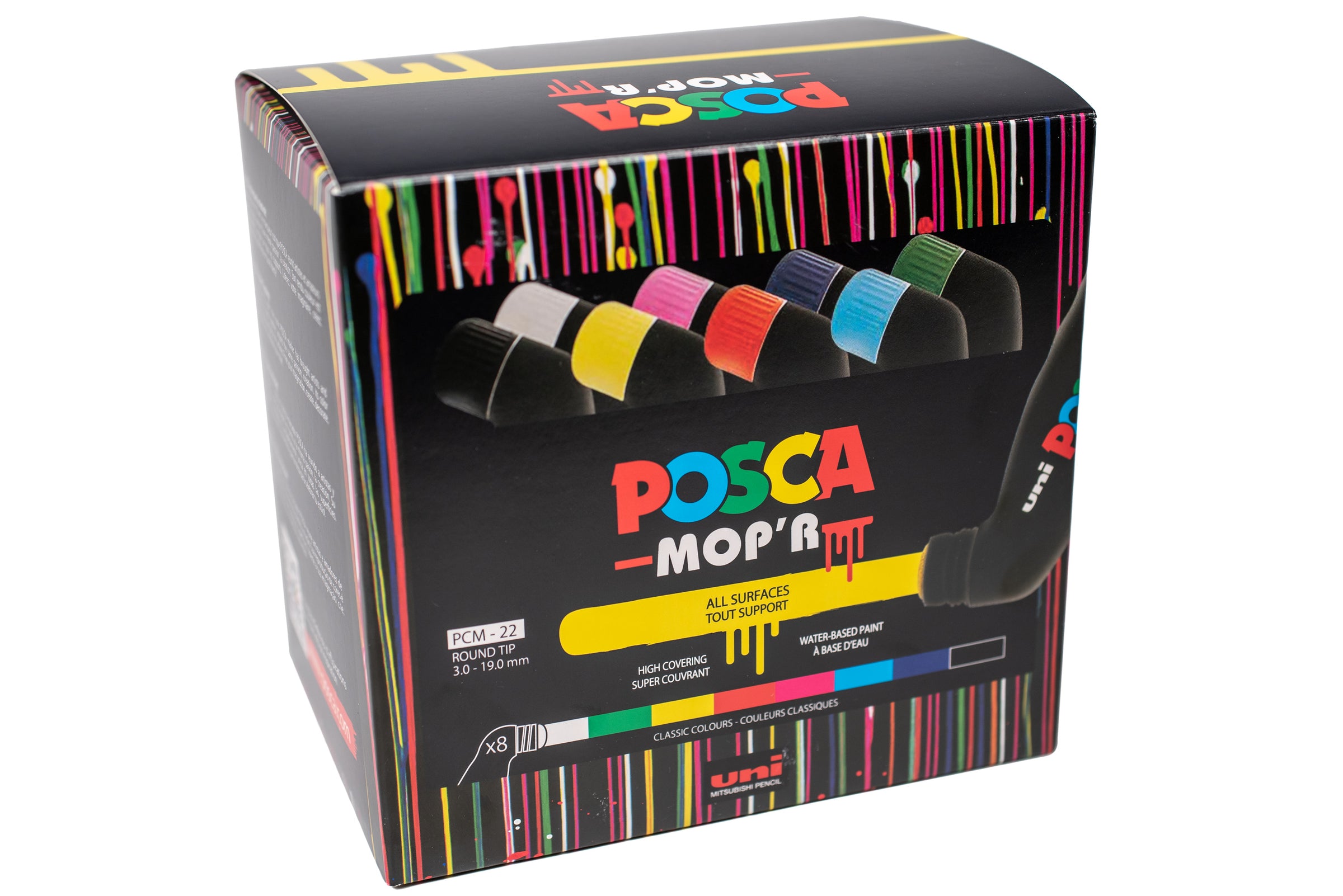 Pens - POSCA MOP'R PCM-22 8C ASSORTED PACK 8 285676000 - Artstat - Art &  Craft Materials