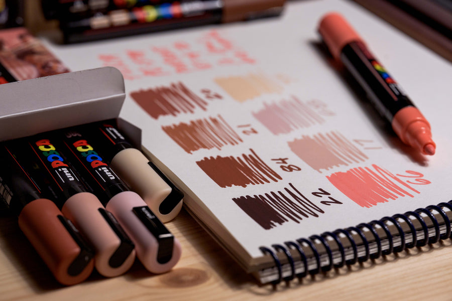 Uni POSCA Paint Markers, Portrait Colors Set (PC-5M)