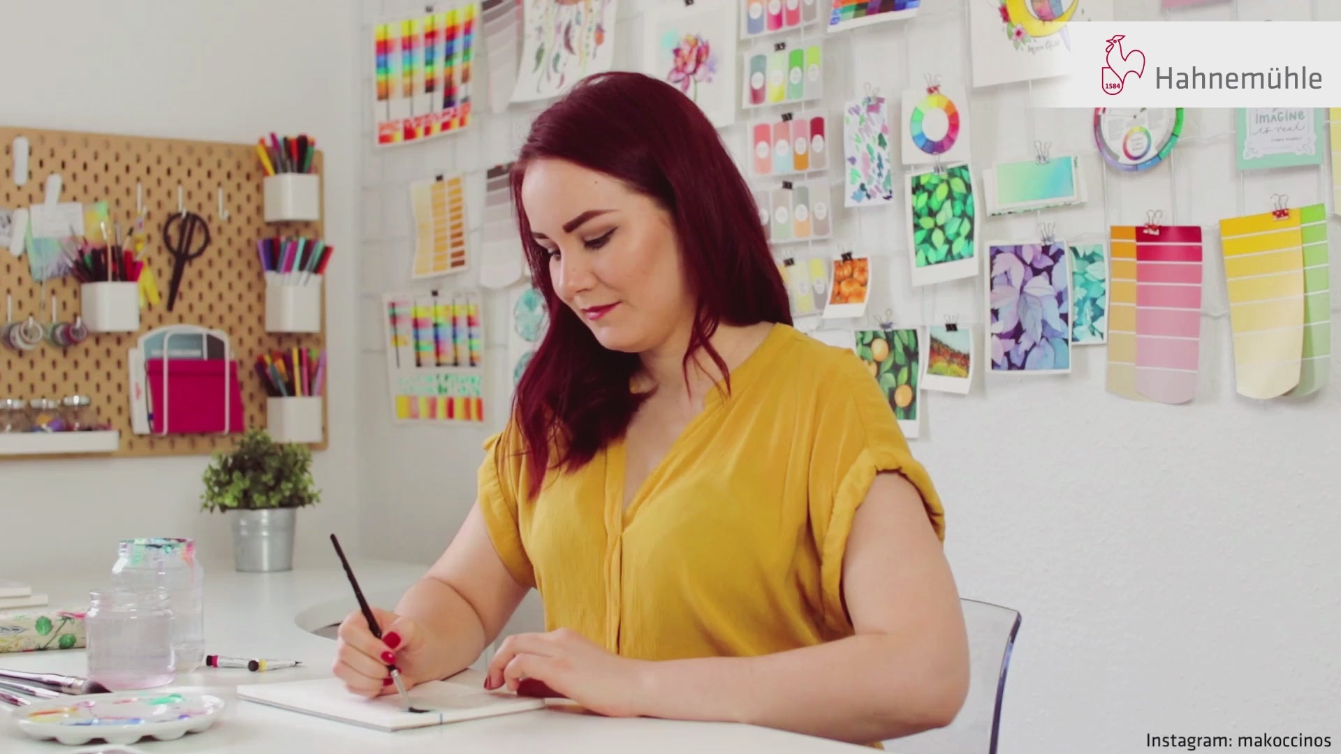 Burgund Watercolor Postcard Pad