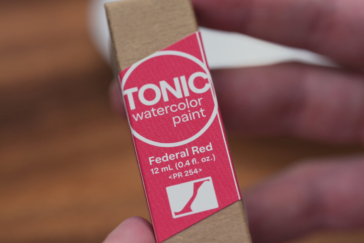 Load video: Tonic Watercolor, 12 mL Tube, #002 Federal Red
