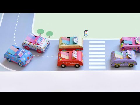 Sticky Tab Dispenser, Green Racecar