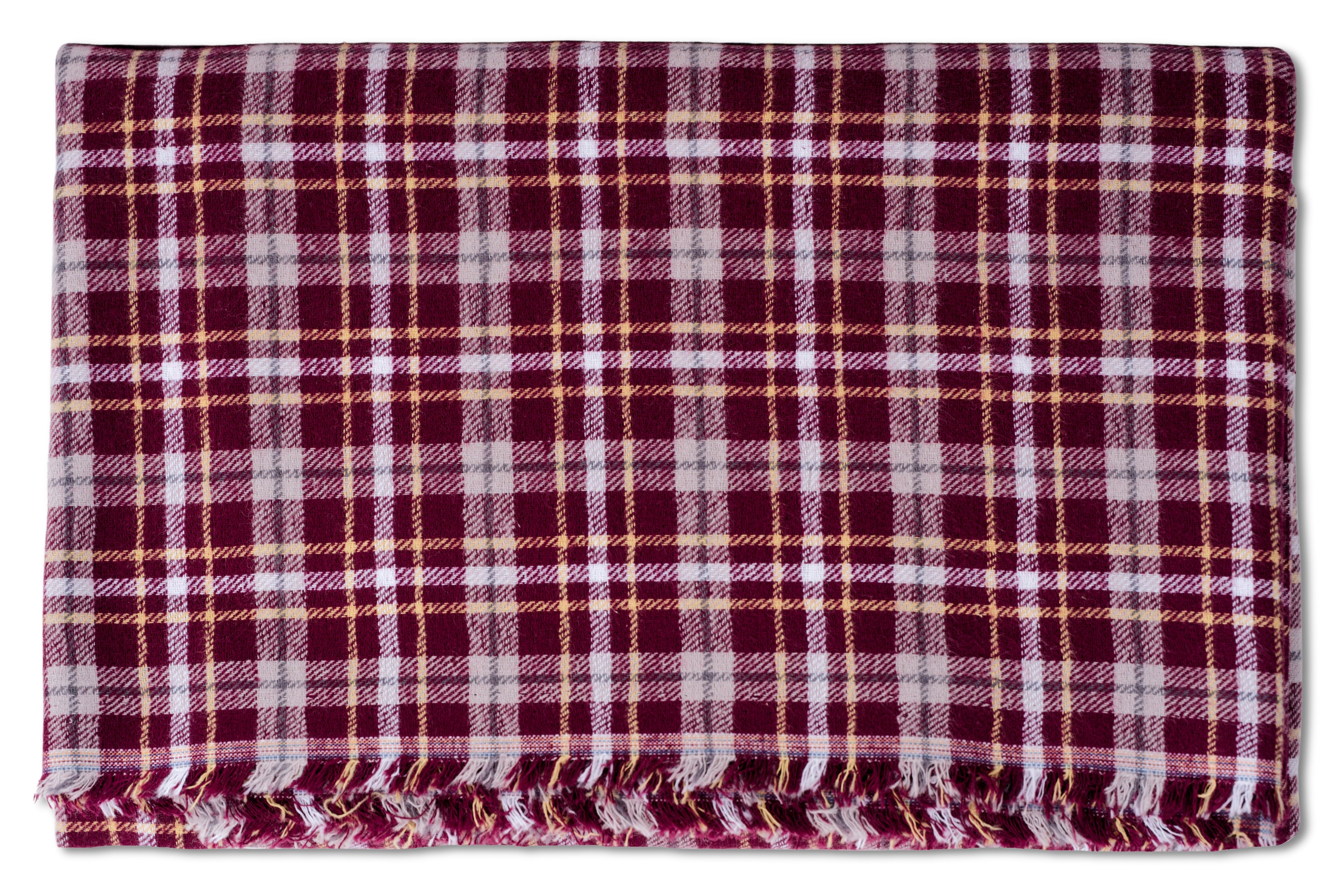 Yarn-Dyed Cotton Flannel, Red/Yellow Tartan