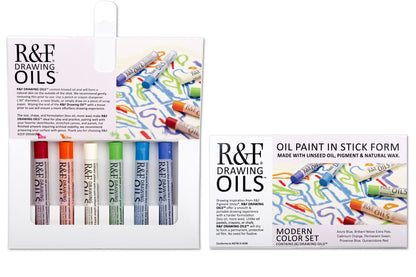 R&F Drawing Oils, Modern Set of 6