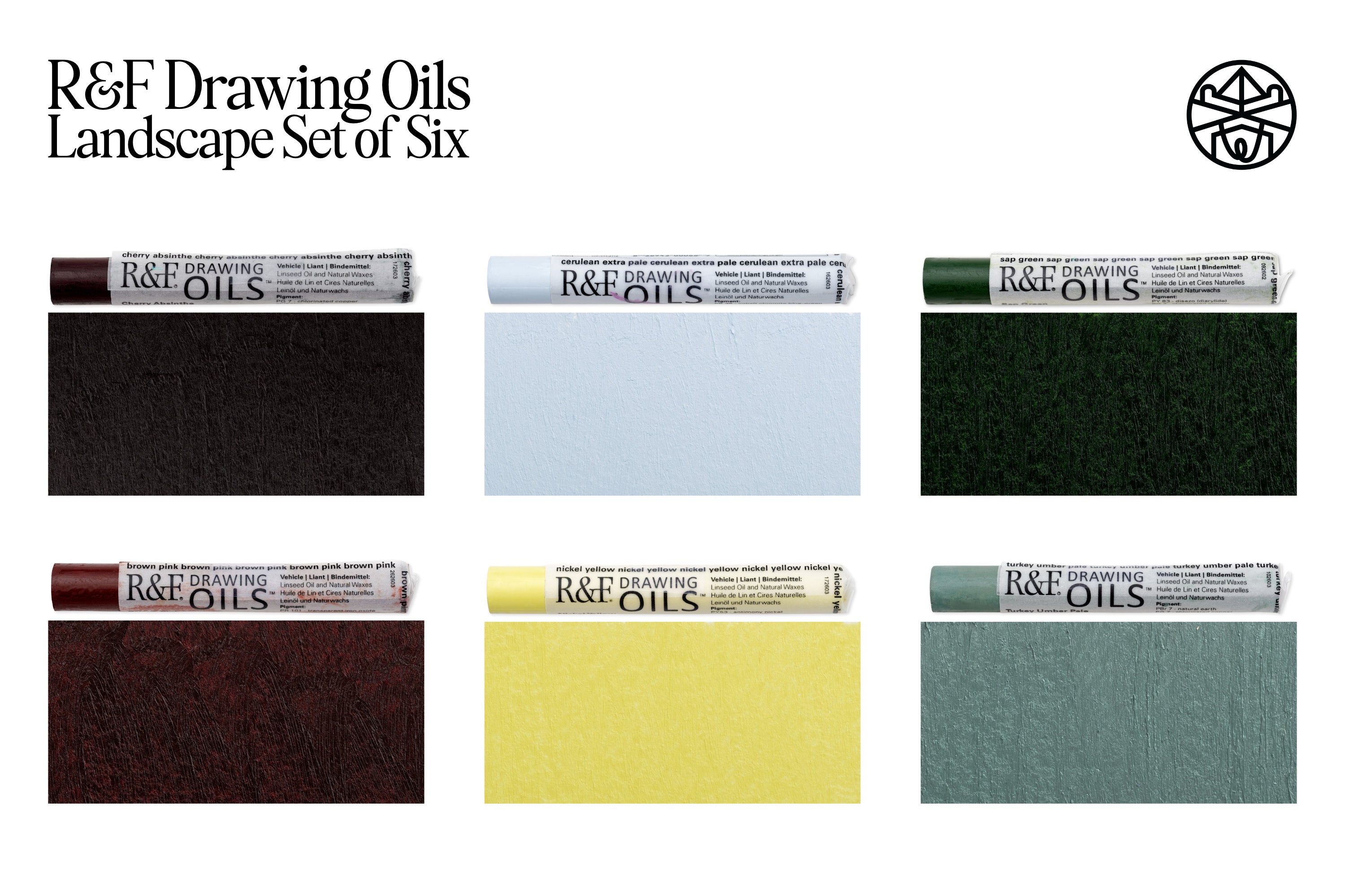 R&F Drawing Oils, Landscape Set of 6