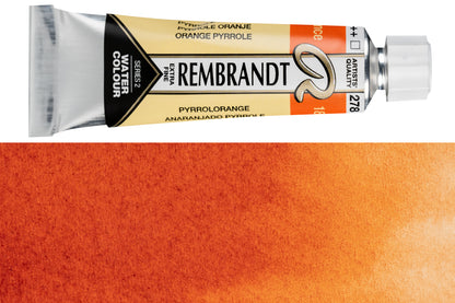 Rembrandt Watercolor, 10 mL, #278 Pyrrole Orange