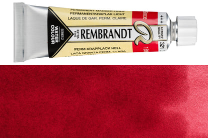 Rembrandt Watercolor, 10 mL, #321 Permanent Madder Light
