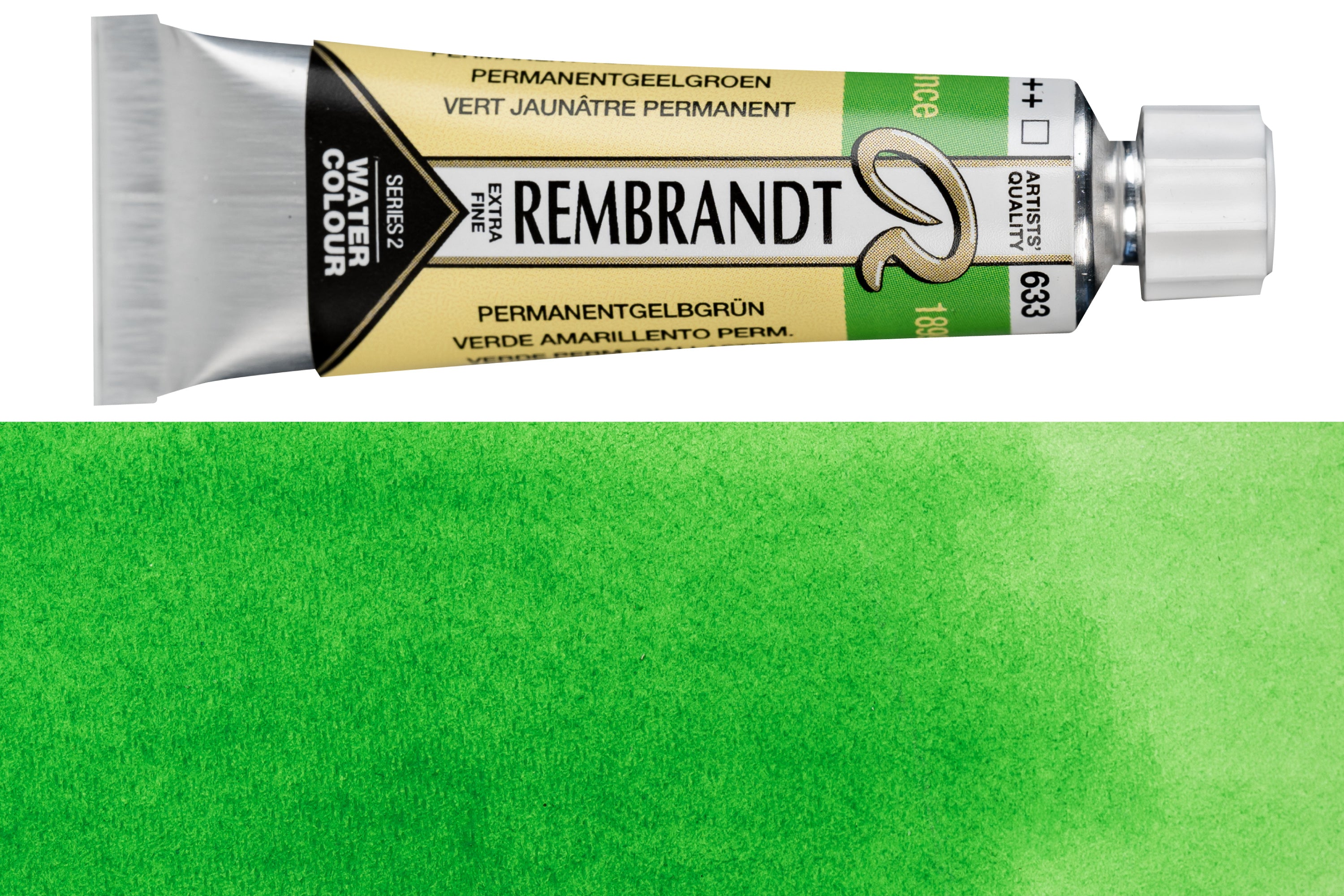 Rembrandt Watercolor, 10 mL, #633 Permanent Yellowish Green