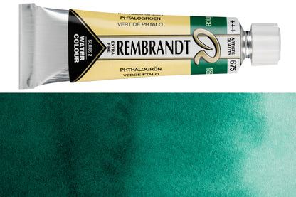 Rembrandt Watercolor, 10 mL, #675 Phthalo Green