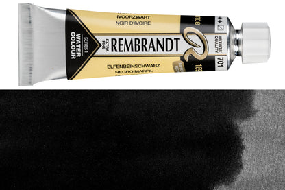 Rembrandt Watercolor, 10 mL, #701 Ivory Black