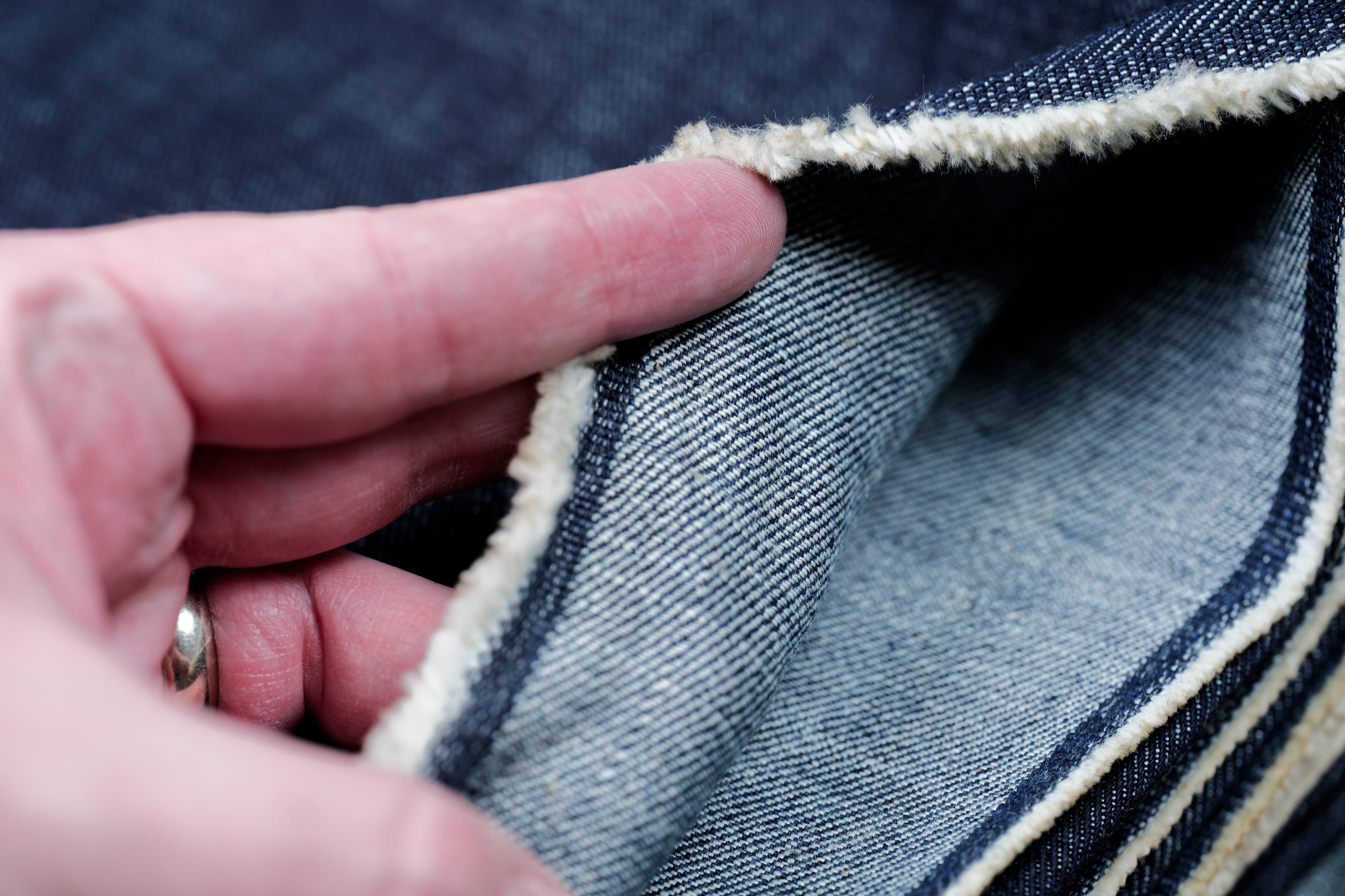 Pre-Cut Japanese Denim, Random Wash