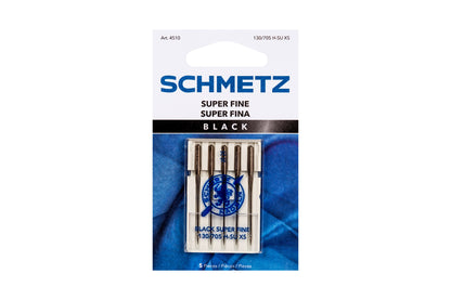 Super Fine Black Machine Needles, Set of 5