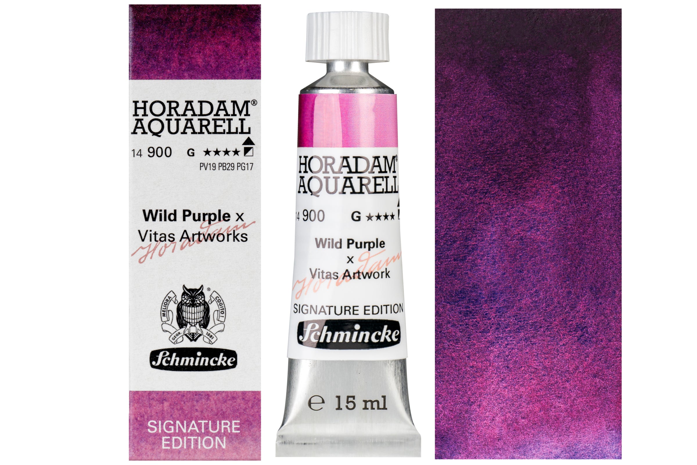 Schmincke - Cappelli per artisti HORADAM® AQUARELL, 371 Perylene Violet, 14 371 043, 1/1 godet Schmincke - Cappelli per artisti HORADAM® AQUARELL, 371 Perylene Violet, 14 371 043, 1/1 godet