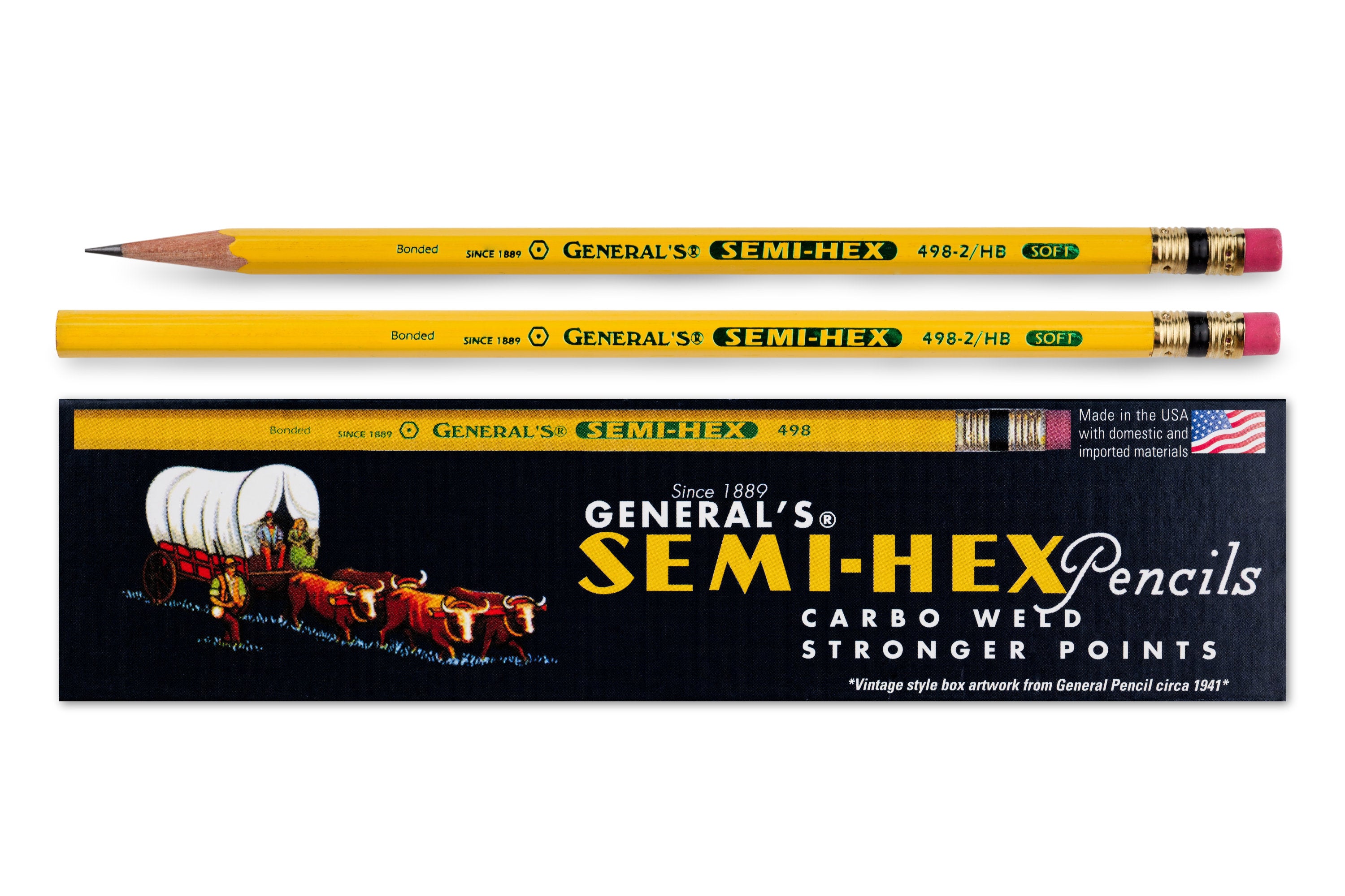 Semi-Hex #2 Pencils, Box of 12