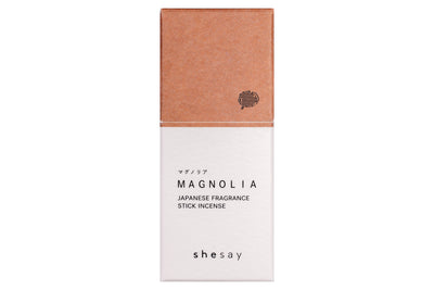 Half-Size Japanese Incense with Brass Base, Magnolia