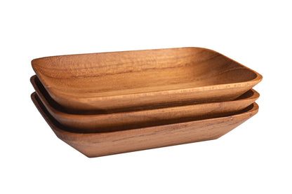 Tiny Teak Trays, Set of 3