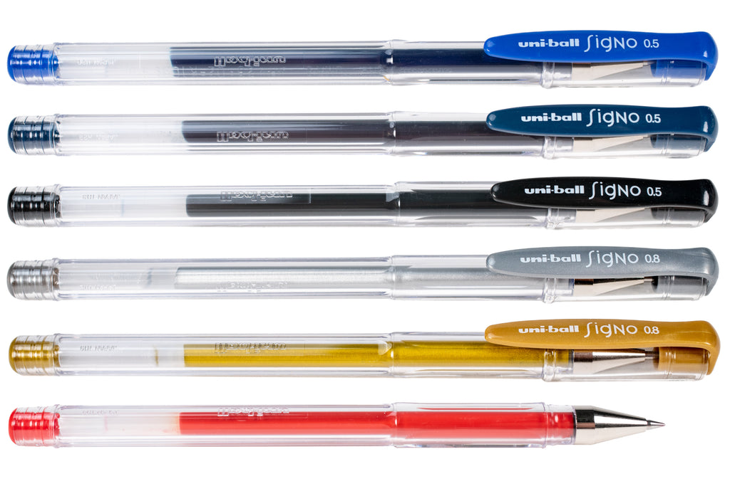 Multiple Colour Uni-ball UM-100 Signo Standard Ballpoint Gel Pen 0.5/0 -  Cutsy World