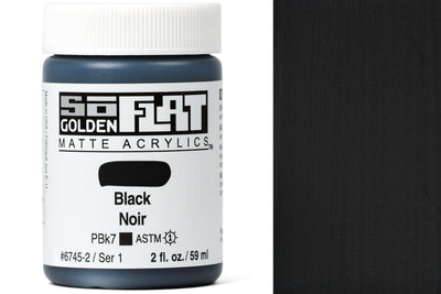 Golden SoFlat Matte Acrylics, Black