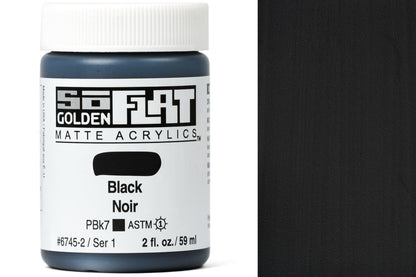 Golden SoFlat Matte Acrylics, Black