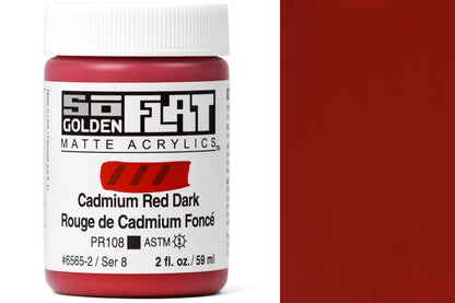 Golden SoFlat Matte Acrylics, Cadmium Red Dark