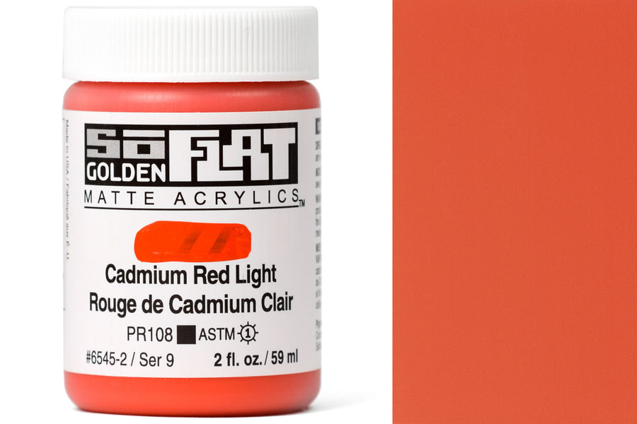 Golden SoFlat Matte Acrylics, Cadmium Red Light