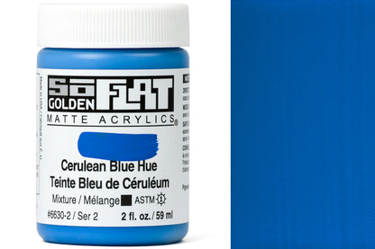 Golden SoFlat Matte Acrylics, Cerulean Blue Hue