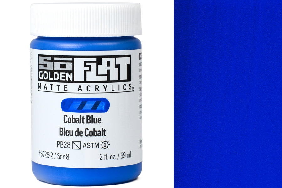 Golden SoFlat Matte Acrylics, Cobalt Blue