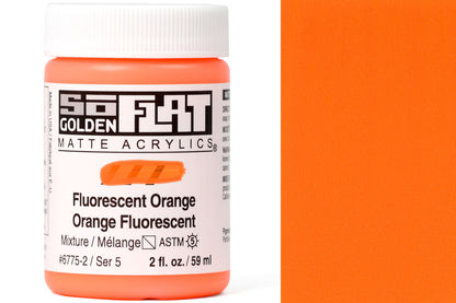 Golden SoFlat Matte Acrylics, Fluorescent Orange