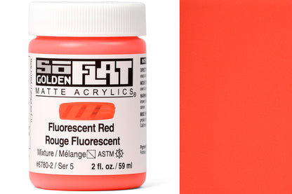 Golden SoFlat Matte Acrylics, Fluorescent Red