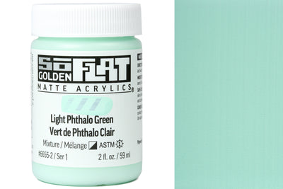 Golden SoFlat Matte Acrylics, Light Phthalo Green