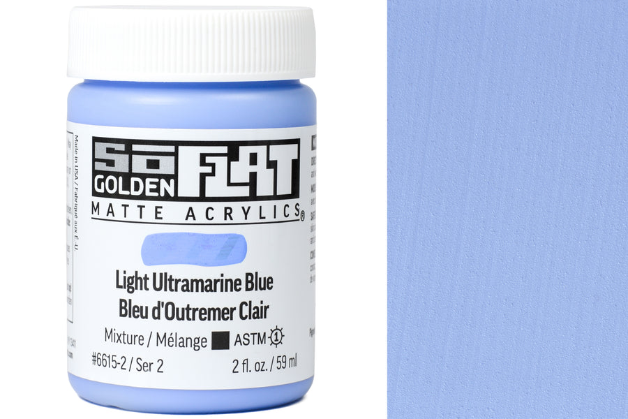 Golden SoFlat Matte Acrylics, Light Ultramarine Blue