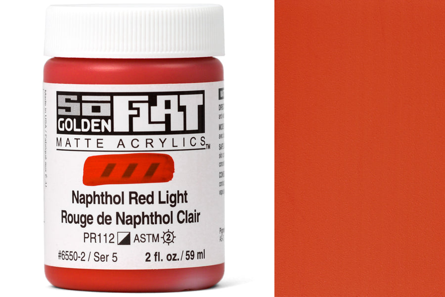 Golden SoFlat Matte Acrylics, Naphthol Red Light
