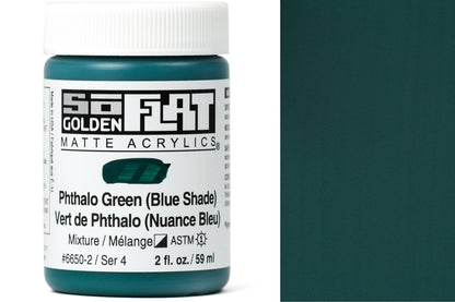 Golden SoFlat Matte Acrylics, Phthalo Green (Blue Shade)